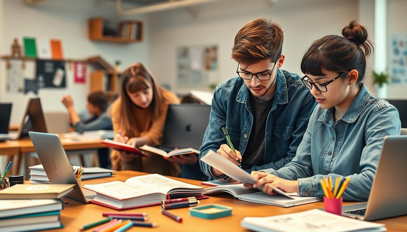 Student developing practical and academic skills